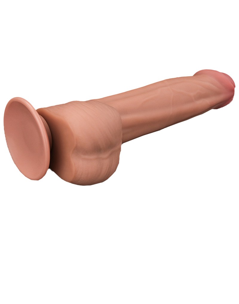 LoveToy - Sliding Skin Dildo 29 cm - Nude – Bild 4