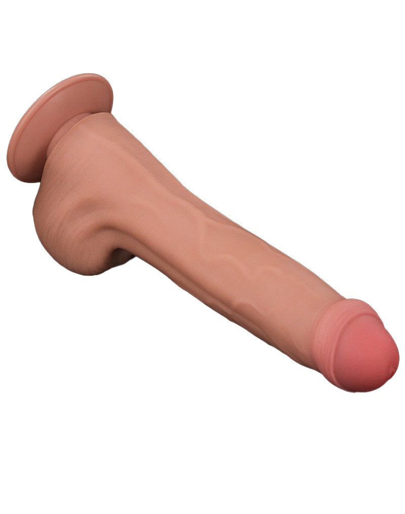 LoveToy - Sliding Skin Dildo 29 cm - Nude – Bild 6