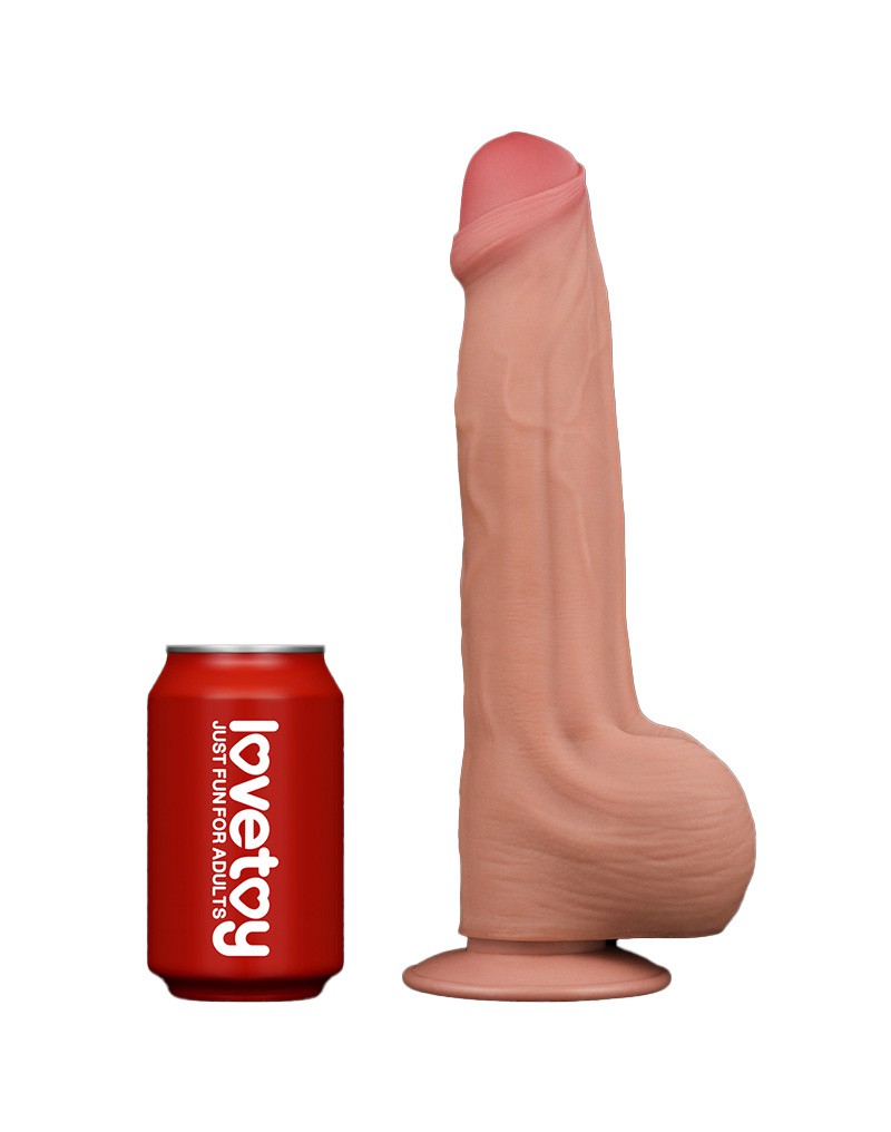 LoveToy - Sliding Skin Dildo 29 cm - Nude – Bild 16