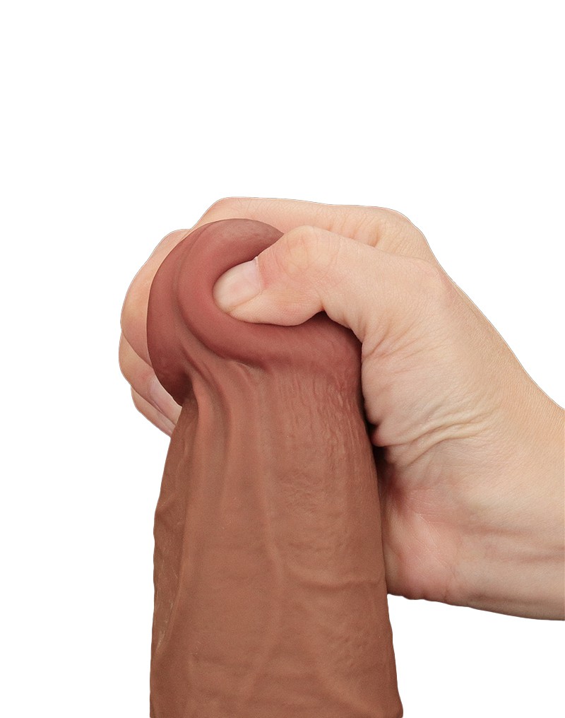 LoveToy - Sliding Skin Dildo 34 cm - Brown – Bild 9