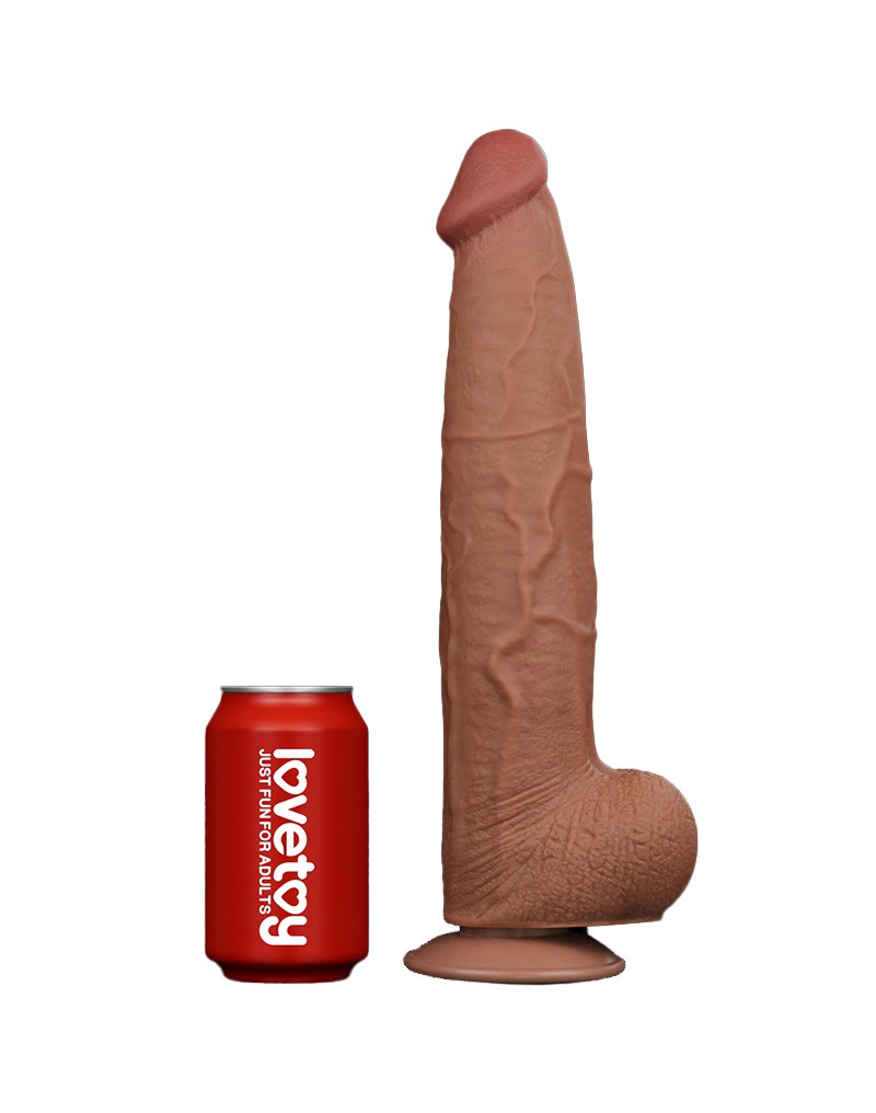 LoveToy - Sliding Skin Dildo 34 cm - Brown – Bild 14