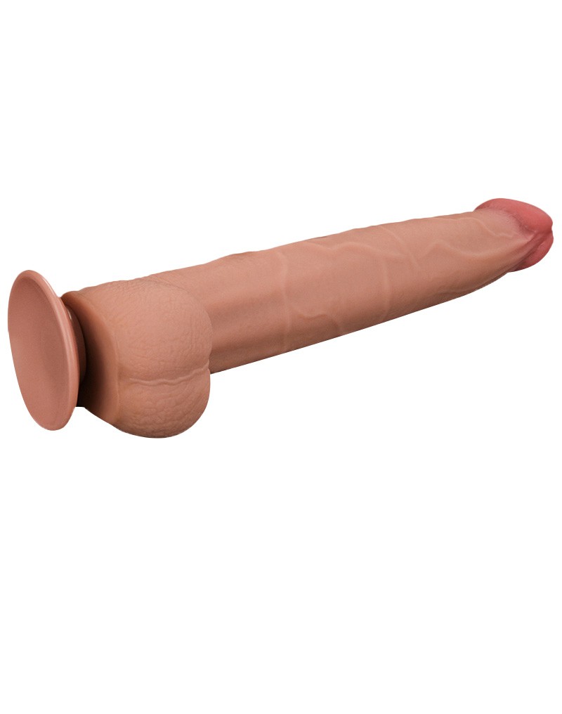 LoveToy - Sliding Skin Dildo 34 cm - Nude – Bild 4