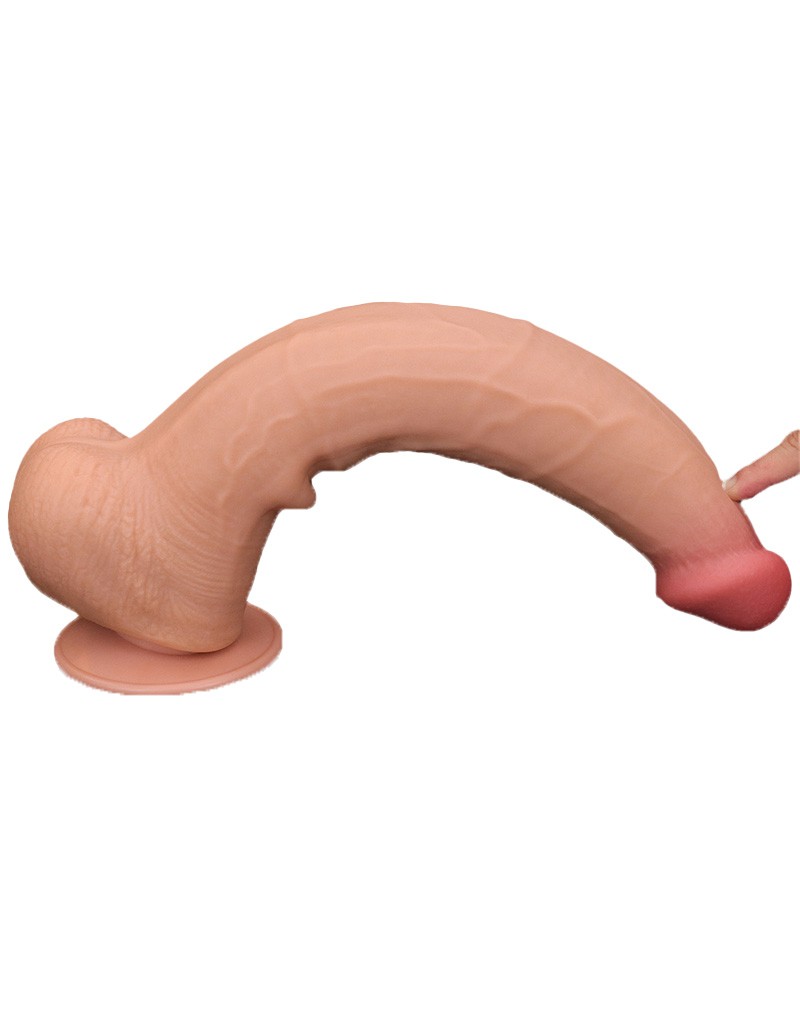 LoveToy - Sliding Skin Dildo 34 cm - Nude – Bild 10