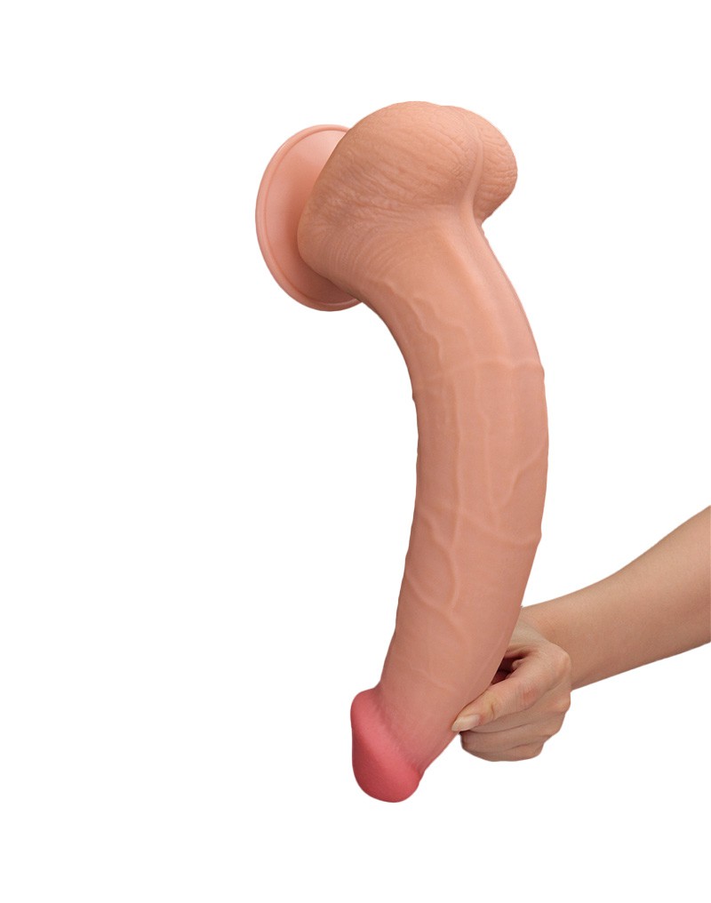 LoveToy - Sliding Skin Dildo 34 cm - Nude – Bild 14