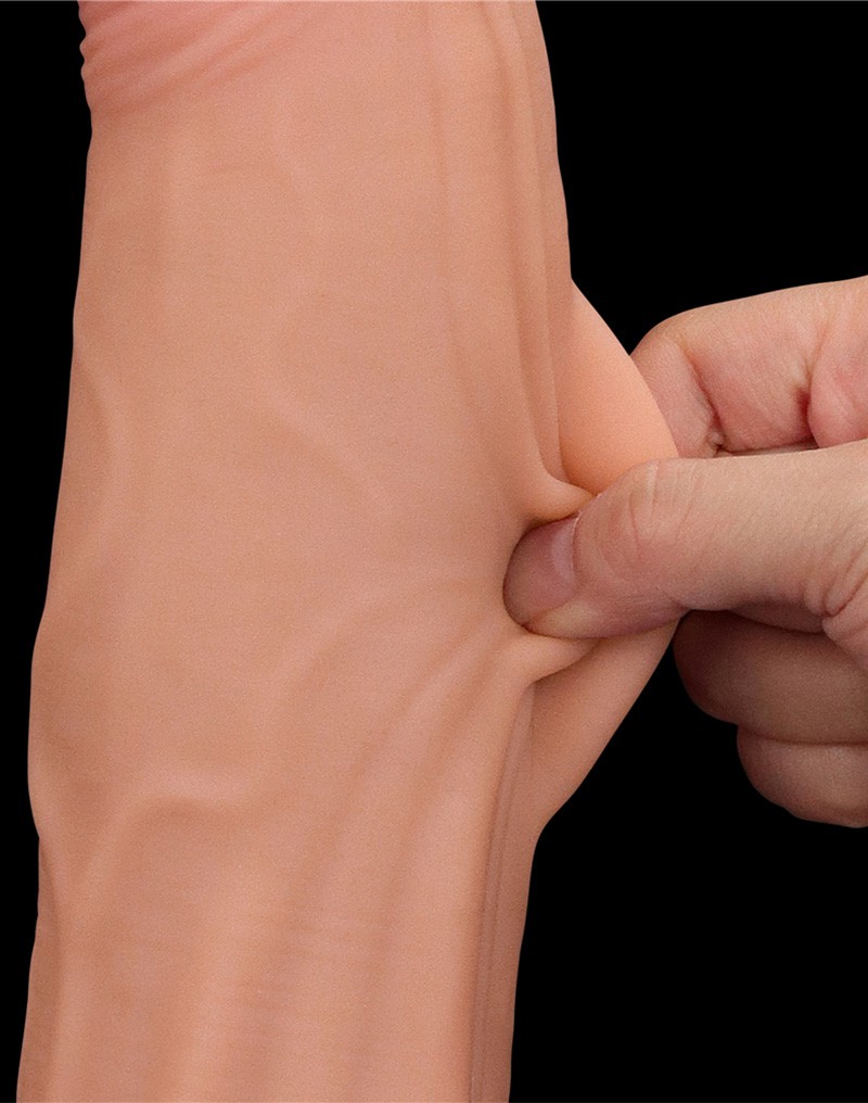 LoveToy - Sliding Skin Dildo 34 cm - Nude – Bild 17