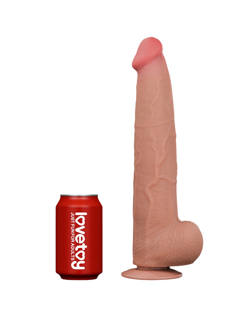 LoveToy - Sliding Skin Dildo 34 cm - Nude – Bild 15