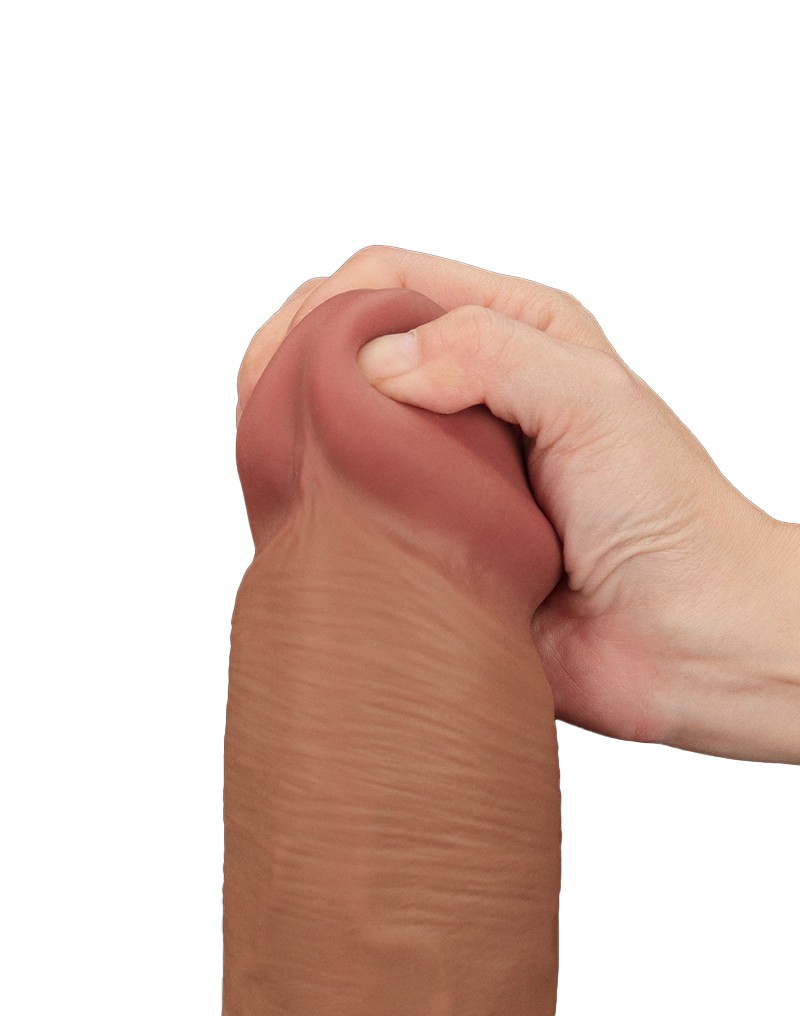 LoveToy - Sliding Skin Dildo 36 cm - Braun – Bild 9