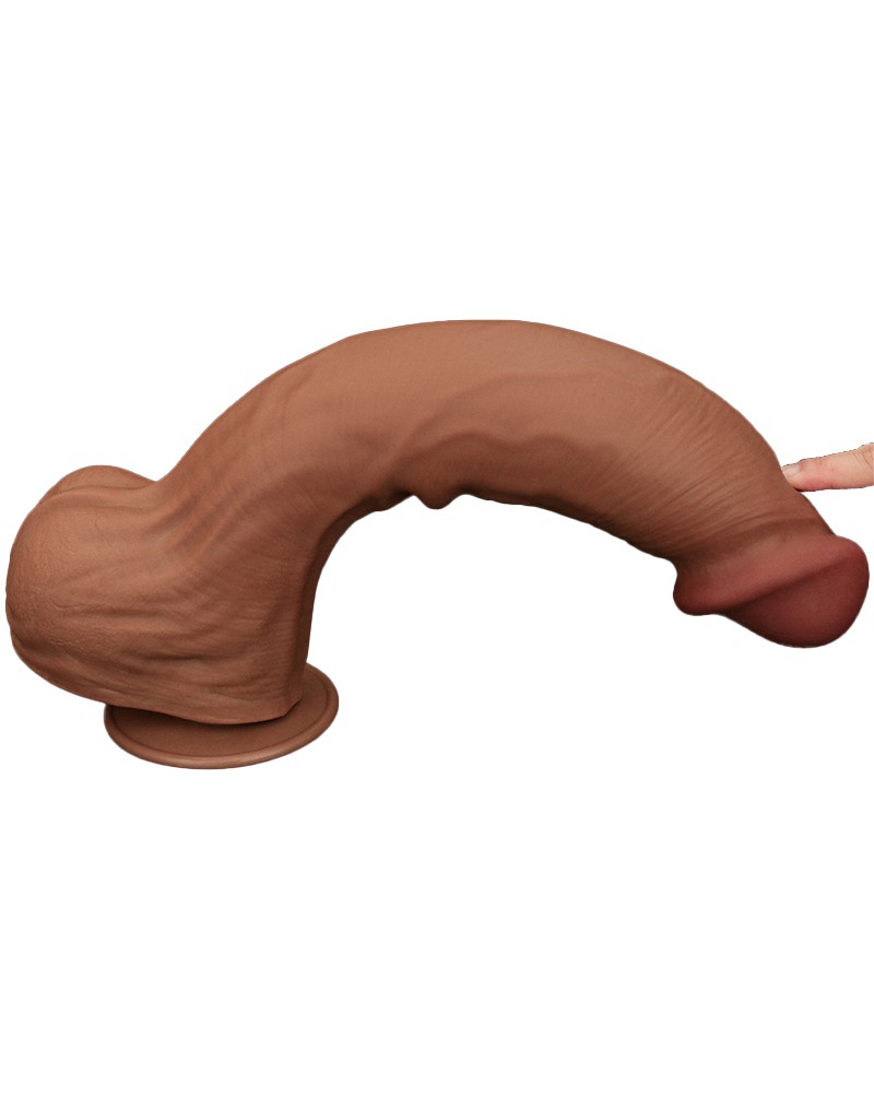 LoveToy - Sliding Skin Dildo 36 cm - Braun – Bild 10