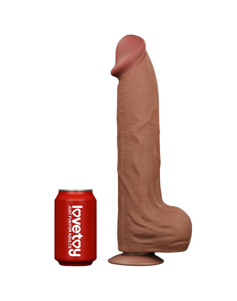 LoveToy - Sliding Skin Dildo 36 cm - Braun – Bild 14