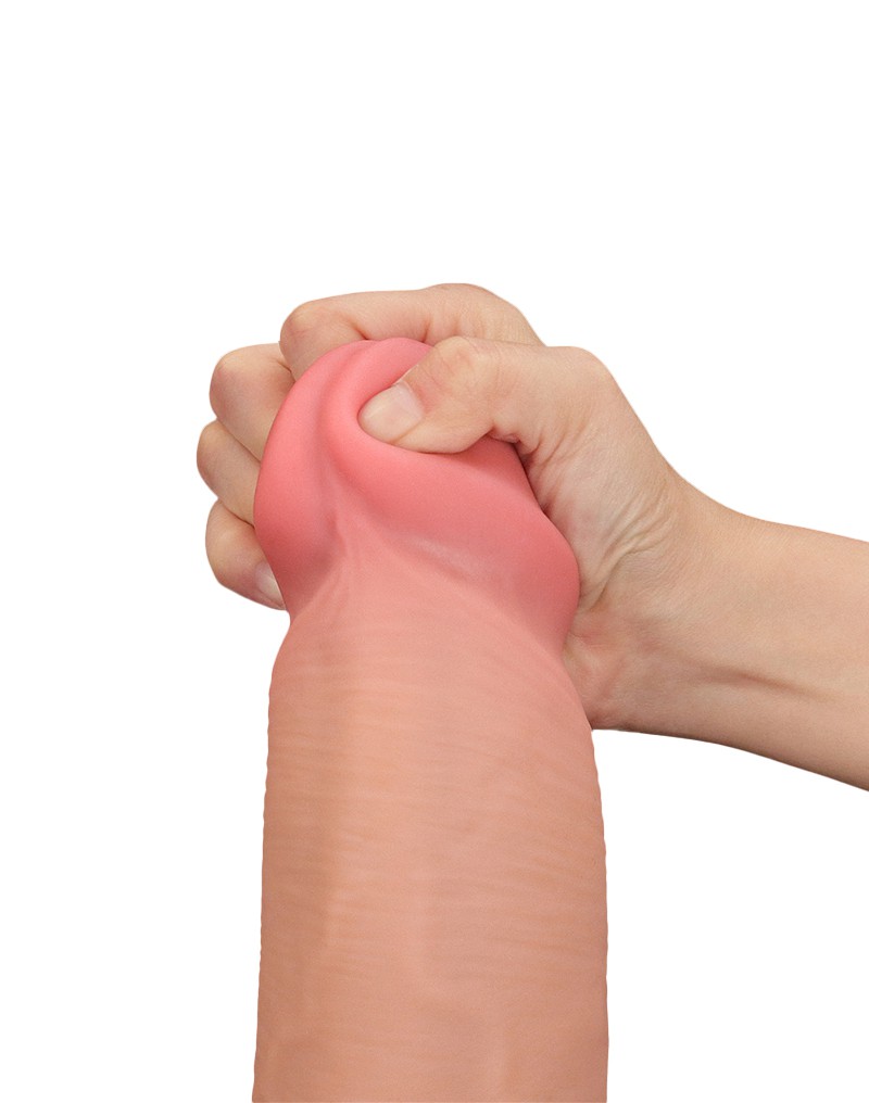 LoveToy - Sliding Skin Dildo 36 cm - Nude – Bild 10