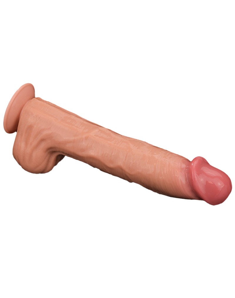 LoveToy - Sliding Skin Dildo 36 cm - Nude – Bild 5
