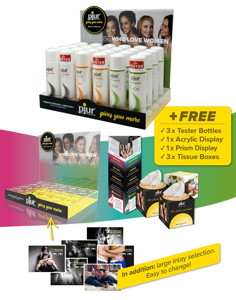 pjur – Woman Display Bundle (inklusive 33 Gleitmittel)