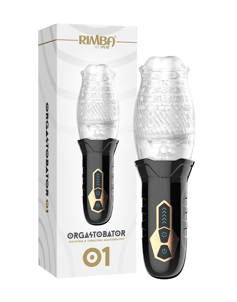 Rimba Toys – Orgastobator 01 – Männlicher Masturbator – Schwarz & Transparent