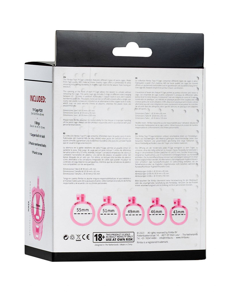 Rimba P-Cage - P-Cage PC01 - Peniskäfig Größe S - Rosa – Bild 8