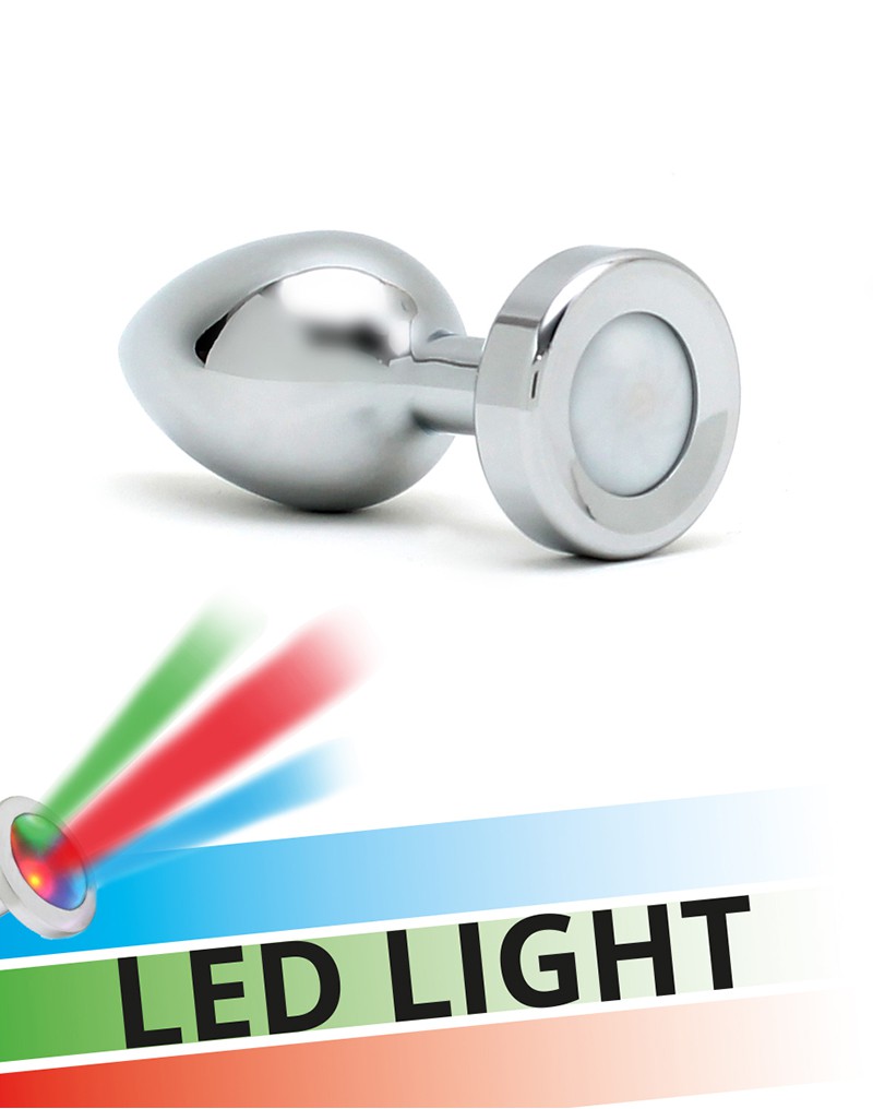 Rimba Toys - Pisa - Butt Plug mit LED Leuchten - Silber – Bild 6