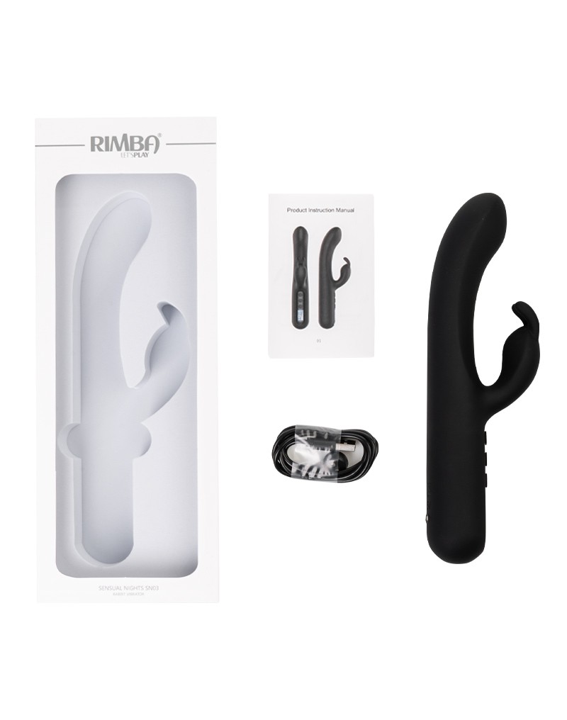Rimba Toys - Sensual Nights SN03 - Rabbit-Vibrator - Schwarz – Bild 9