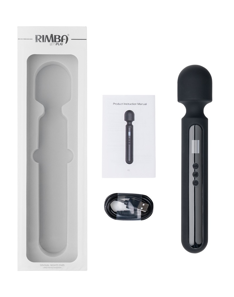 Rimba Toys - Sensual Nights SN05 - Großer Massagestab - Schwarz – Bild 11