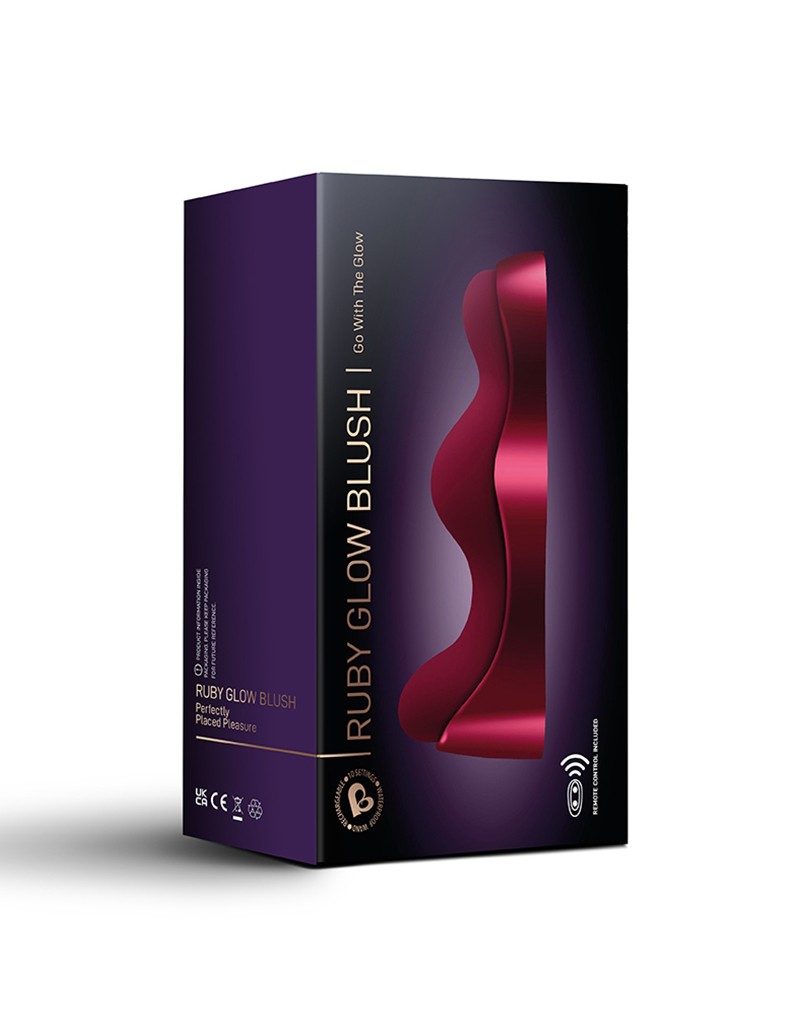 Rocks-Off – Ruby Glow Rosa – Sit-on Vibrator mit Fernbedienung- Rot