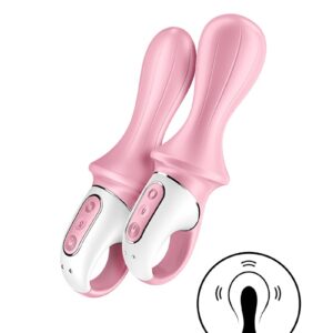 Satisfyer - Air Pump Booty 5+ - Aufblasbarer Anal-Vibrator (mit App-Steuerung) - Pink