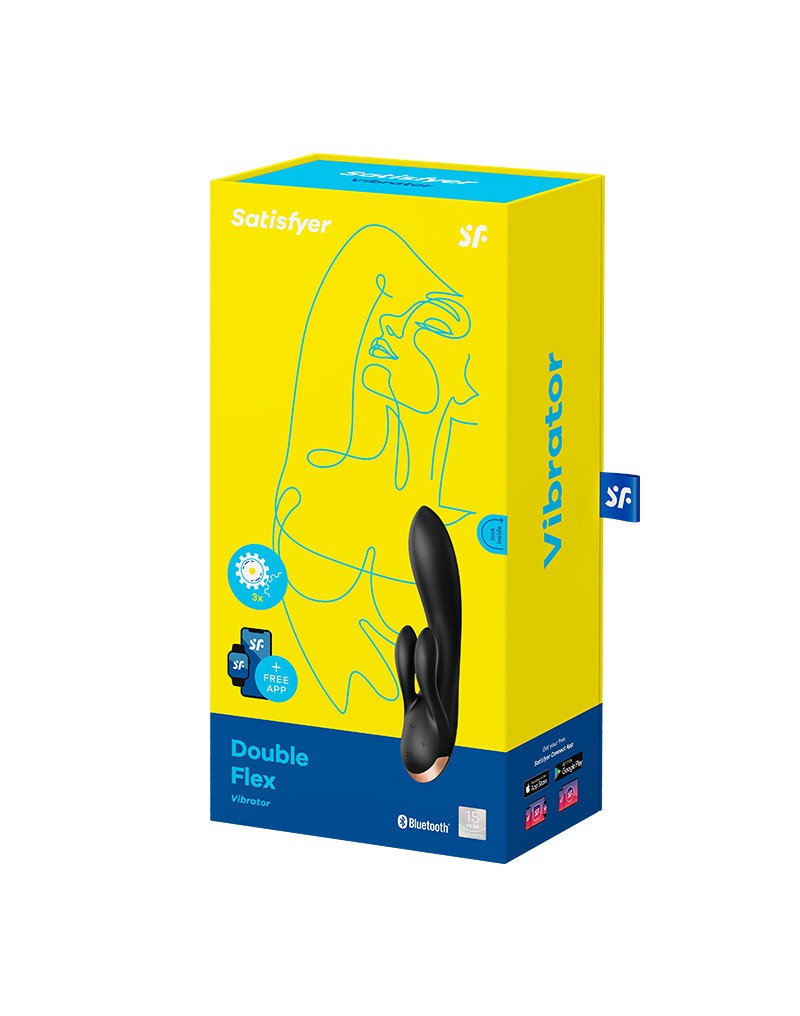 Satisfyer – Double Flex – Rabbit Vibrator – Schwarz