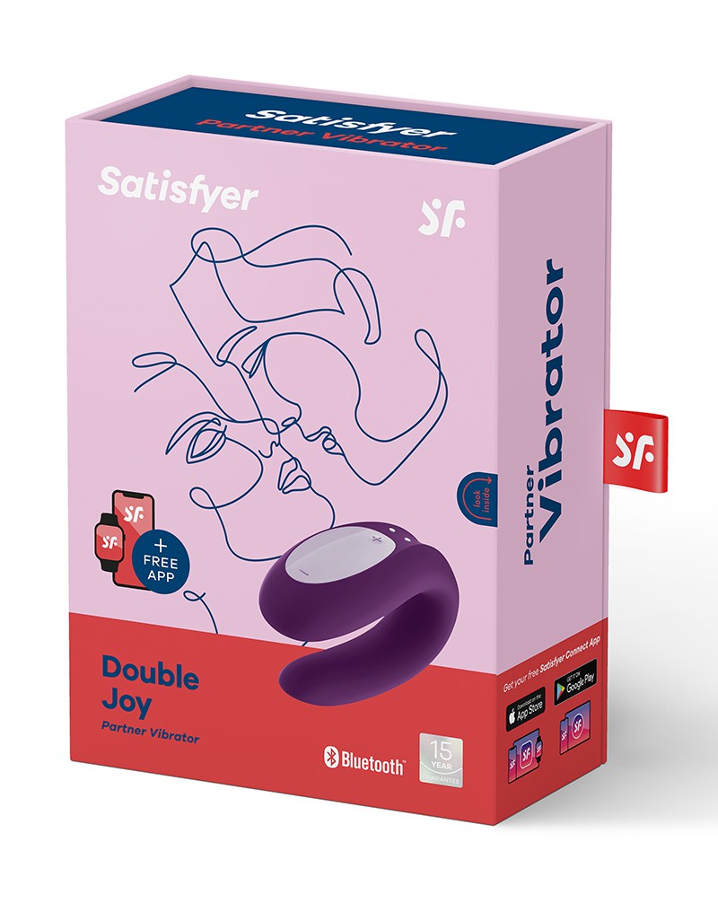 Satisfyer Double Joy Purple  / incl. Bluetooth and App