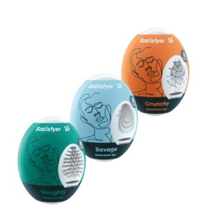 Satisfyer - Masturbator-Ei-Set (3 Stück) - Naughty, Savage, Crunchy