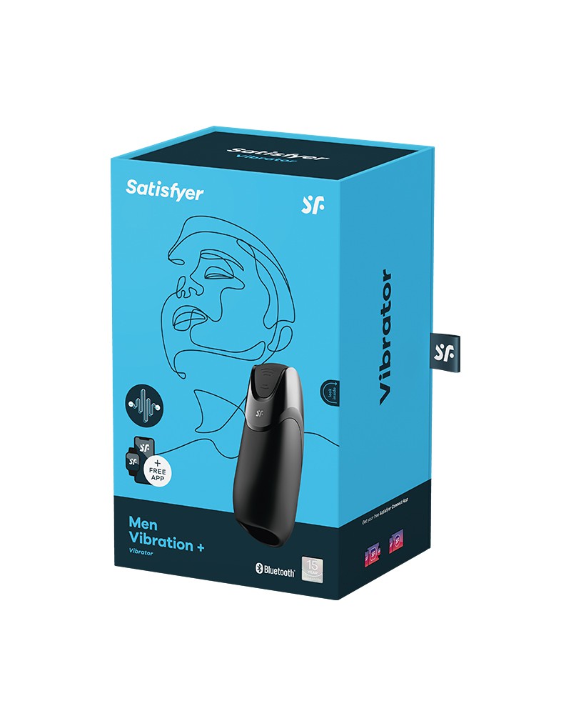 Satisfyer – Men Vibration+ (mit App-Steuerung) – Masturbator – Schwarz