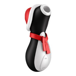 Satisfyer - Penguin Holiday Edition - Luftdruck Stimulator - Schwarz, Rot & Weiß