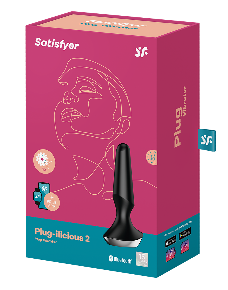 Satisfyer – Plug-ilicious 2 – Vibrierender Analplug – Schwarz