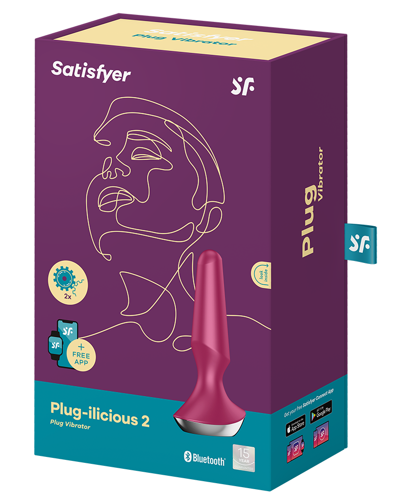 Satisfyer – Plug-ilicious 2 – Vibrierender Analplug – Rot