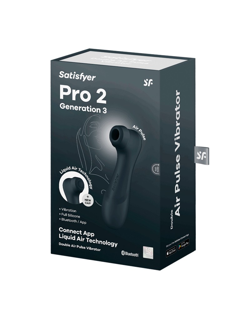 Satisfyer – Pro 2 Generation 3 – Air Pulse Vibrator (mit App-Steuerung) – Schwarz