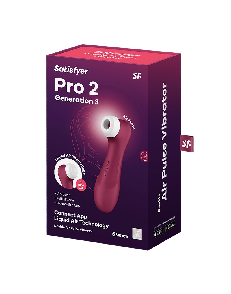 Satisfyer – Pro 2 Generation 3 – Air Pulse Vibrator (mit App-Steuerung) – Rot
