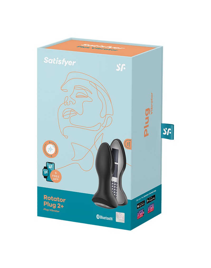Satisfyer – Rotator Plug 2+ – Analvibrator – Schwarz