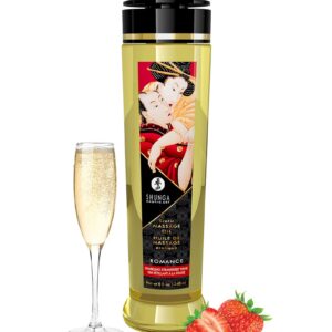 Shunga - Massage Öl - Romance Sparkling Strawberry - 240 ml