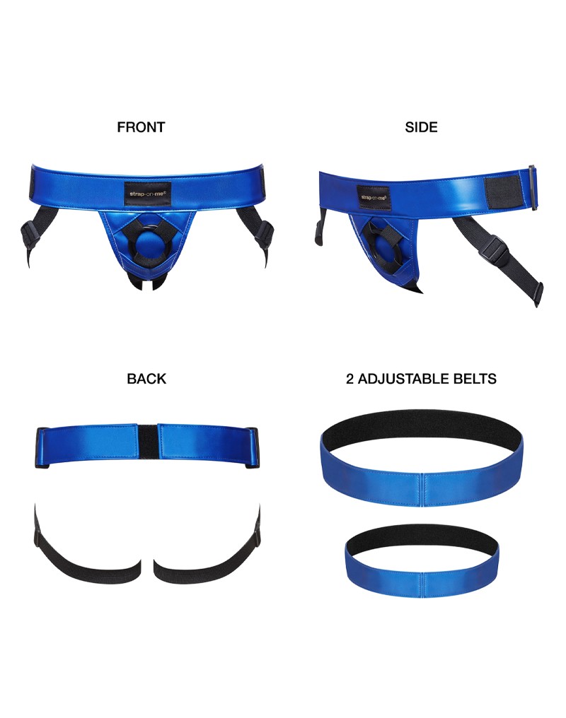 Strap-On-Me - Harness Curious - Strap-On Harness Einheitsgröße - Metallic Blau – Bild 3