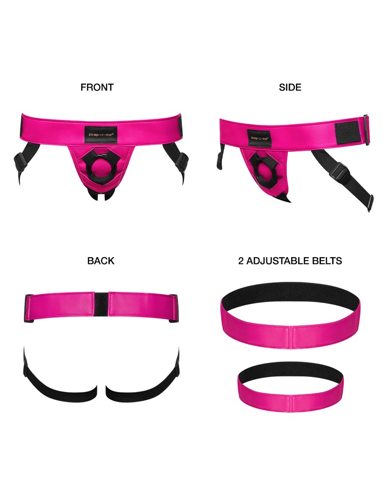 Strap-On-Me - Harness Curious - Strap-On Harness Einheitsgröße - Metallic Fuchsie – Bild 3