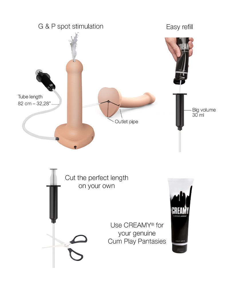 Strap-On-Me - Squirting Cum Dildo Größe S - Nude – Bild 6